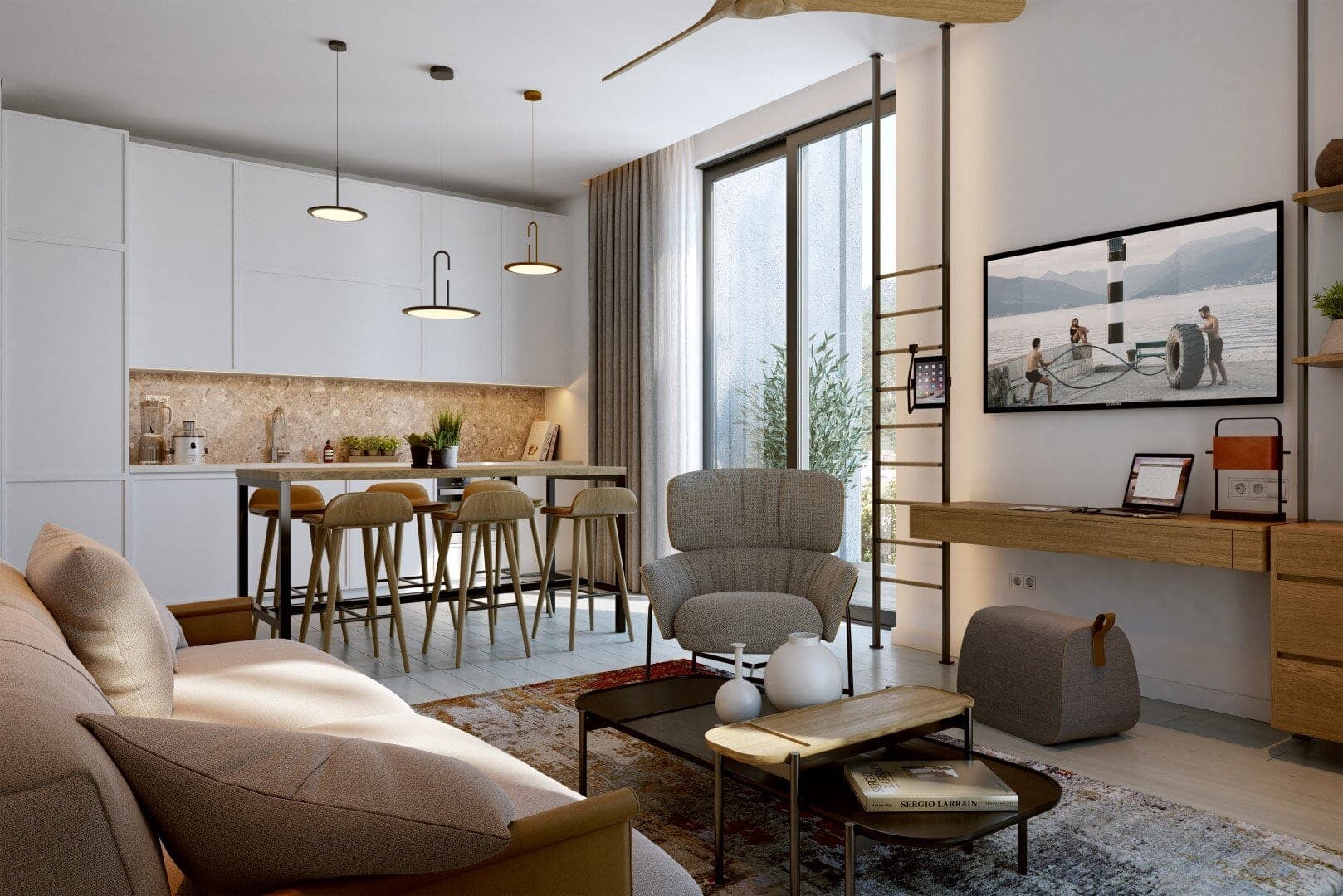 Апартаменты с обслуживанием 2bdr Ostro, Boka Place, Тиват, Порто Черногория — фото 2 из 9