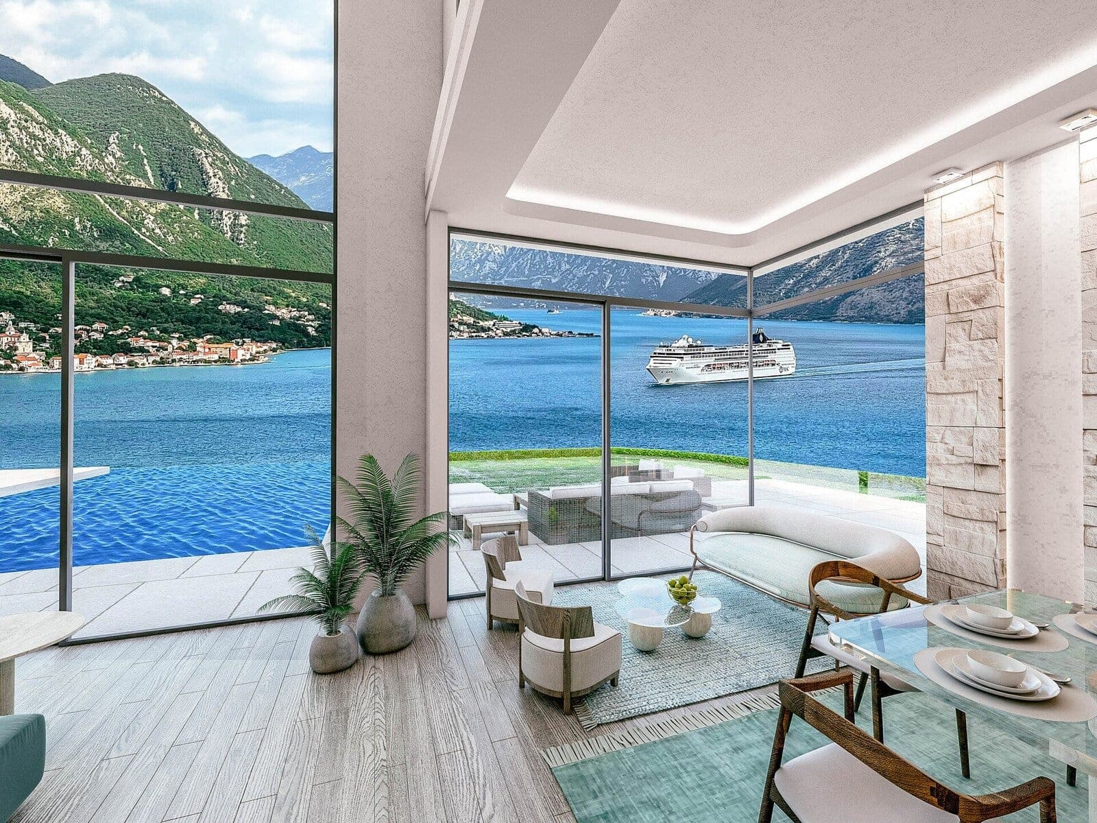 Yeni Çağdaş Villa Dobrota, Kotor, Dobrota — 9 fotoğraftan 3.