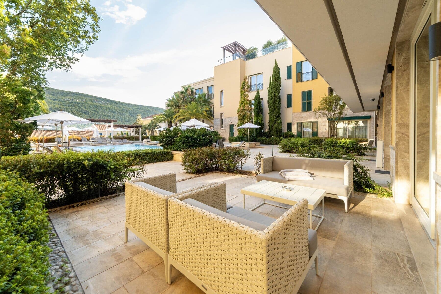 Lüks mobilyalı 1 yatak odalı daire, Herceg Novi, Portonovi — 19 fotoğraftan 3.