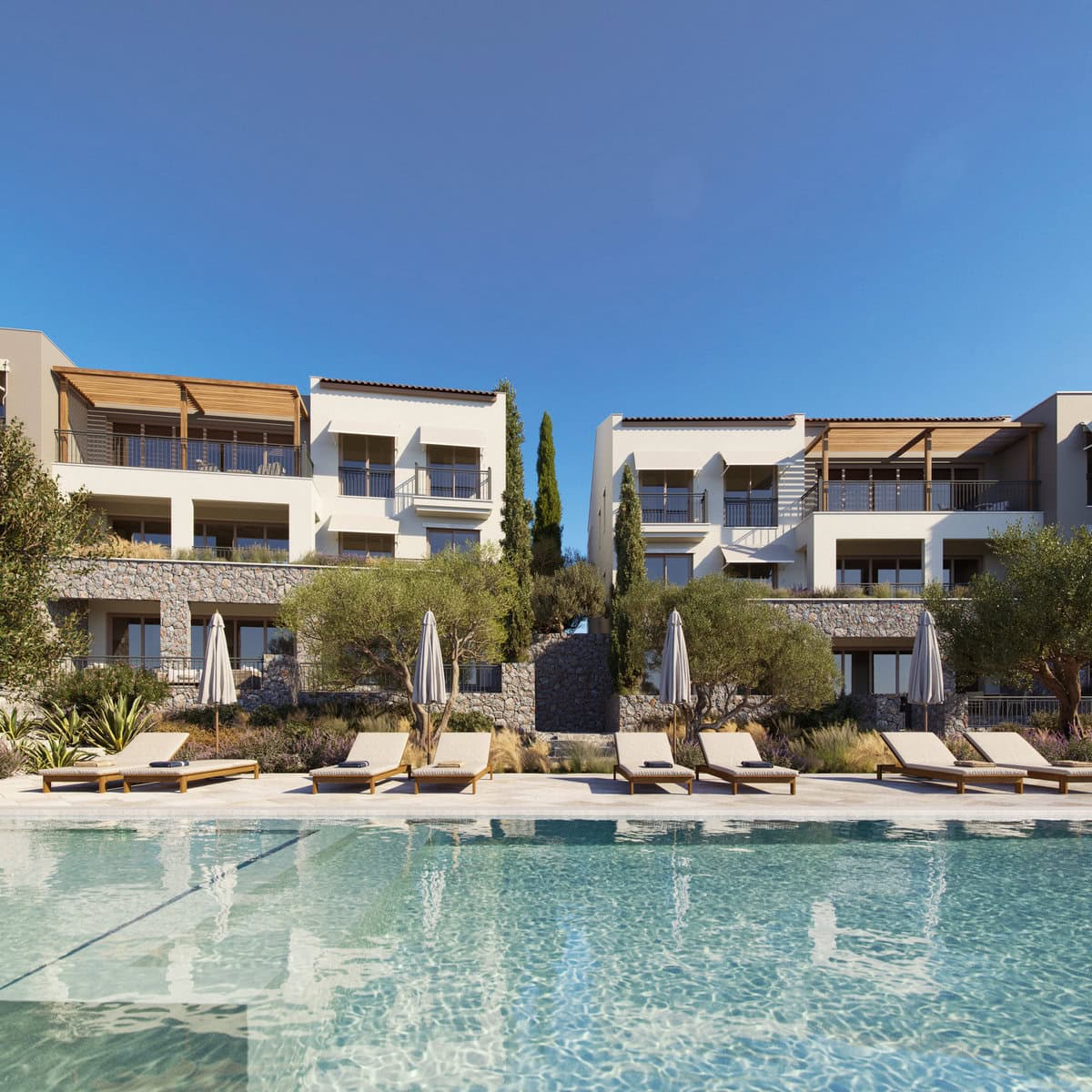 Апартаменты с двумя спальнями The Peaks Lustica Bay, Тиват, залив Луштица — фото 1 из 12