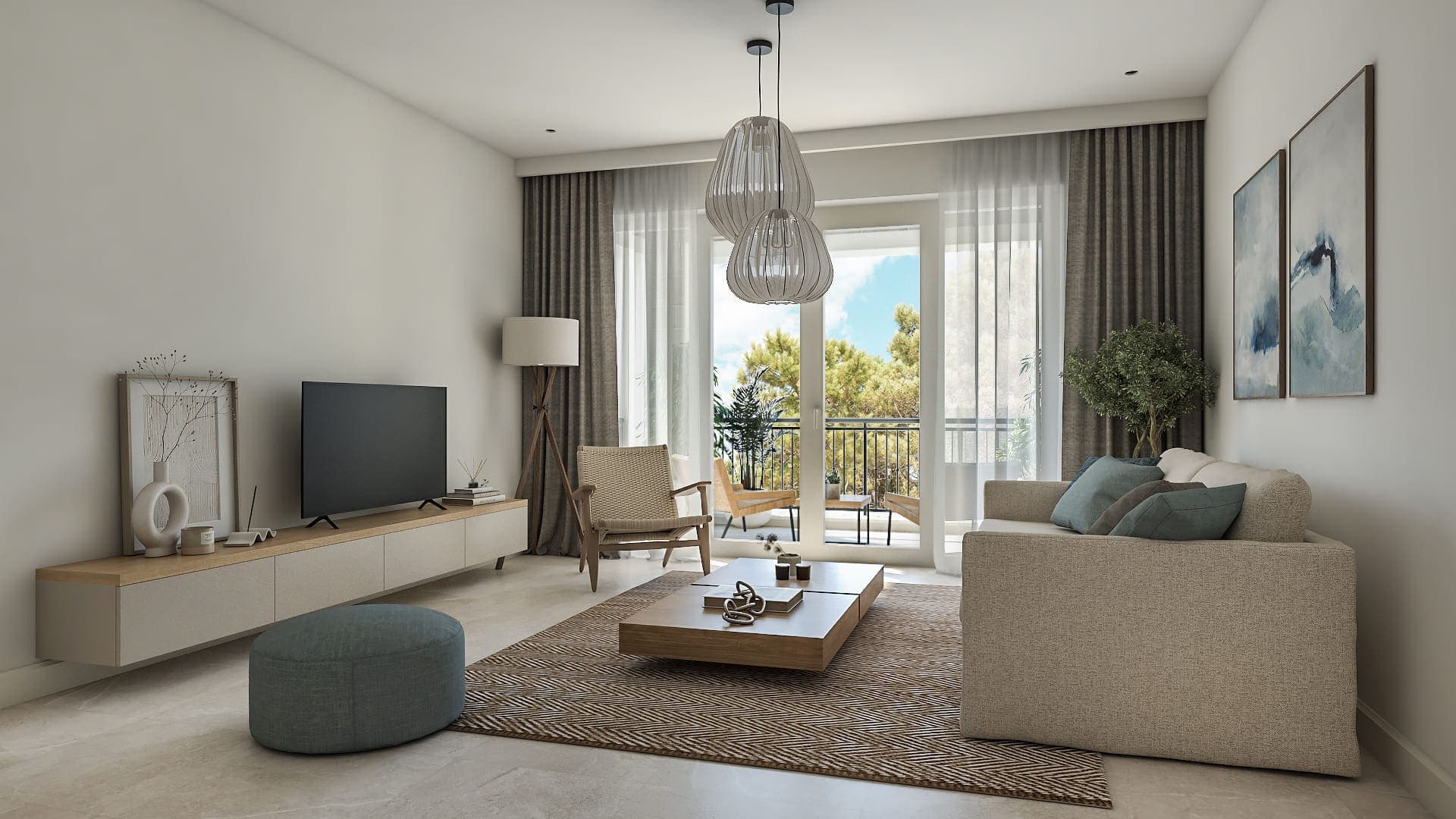 Современная однокомнатная квартира в комплексе Heights Residences, Тиват, залив Луштица — фото 3 из 8