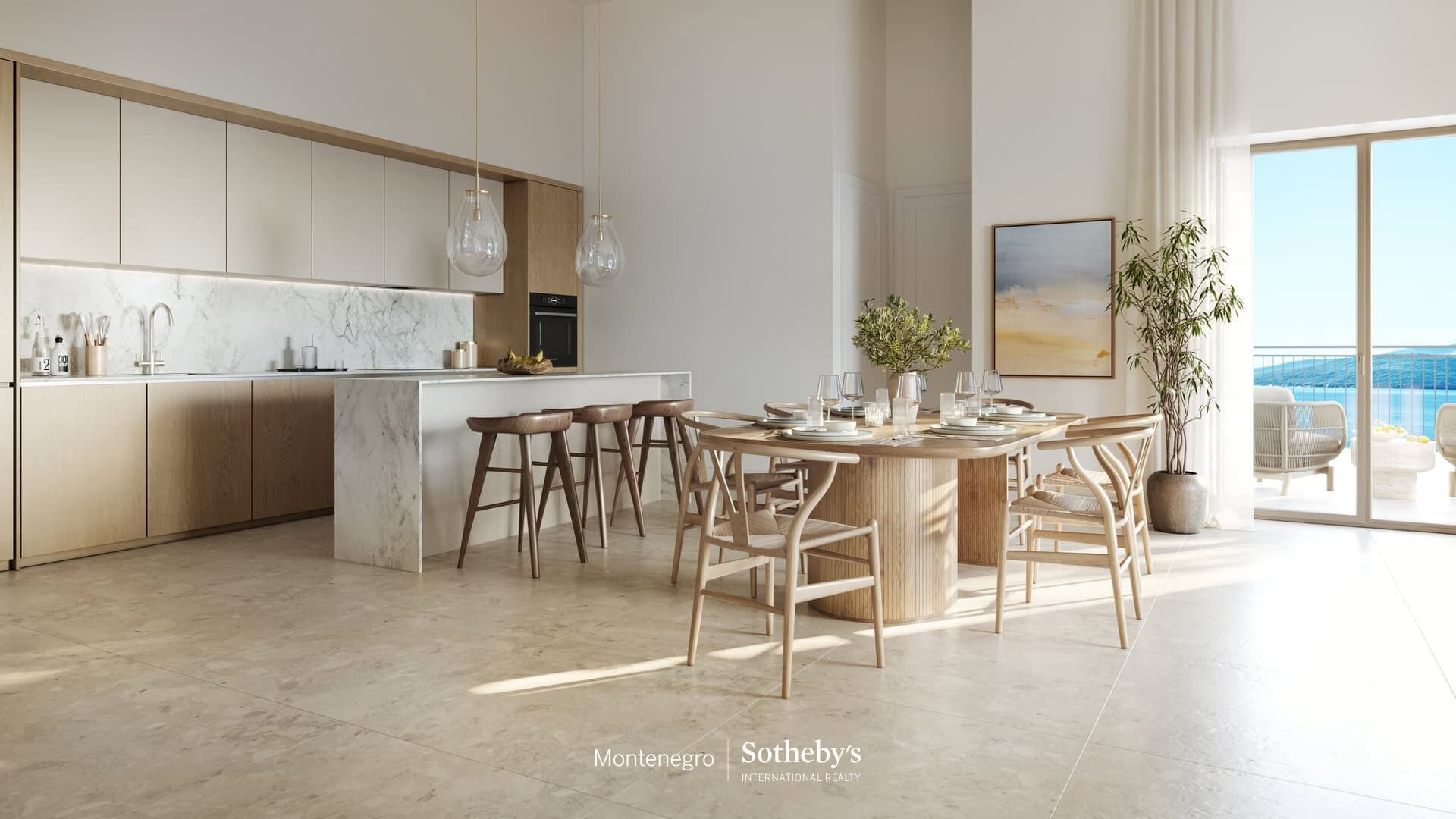 Апартаменты с 1 спальней и видом на море, Marina Village, Тиват, залив Луштица — фото 3 из 11