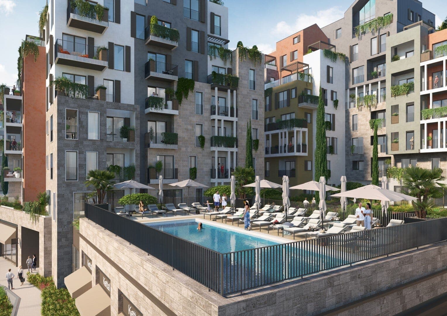 Апартаменты Thea с 2 спальнями, Boka Place, Тиват, Порто Черногория — фото 2 из 11
