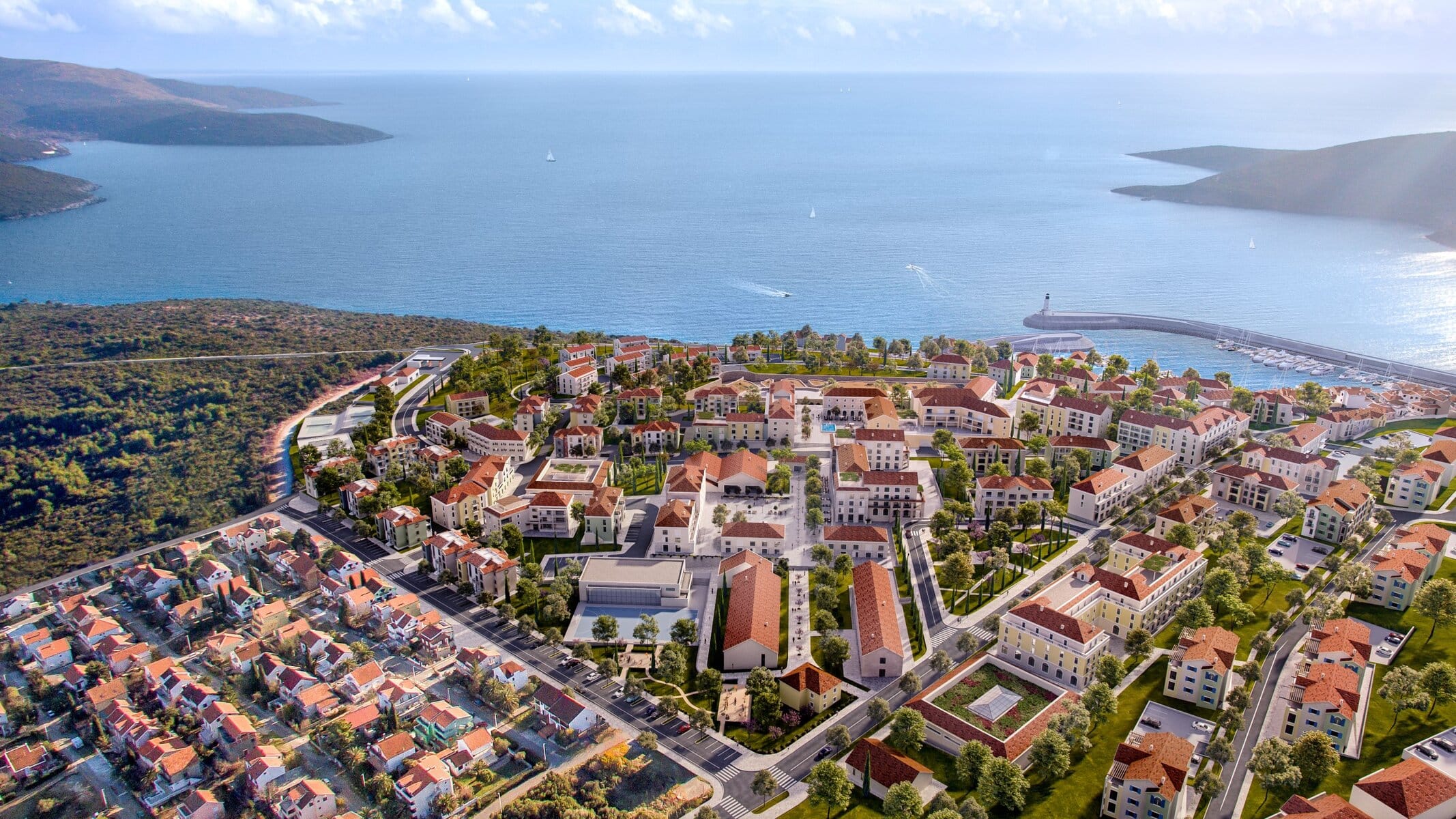 2bdr Centrale Daire | Lustica Körfezi, TIVAT, LUSTICA KÖRFEZI