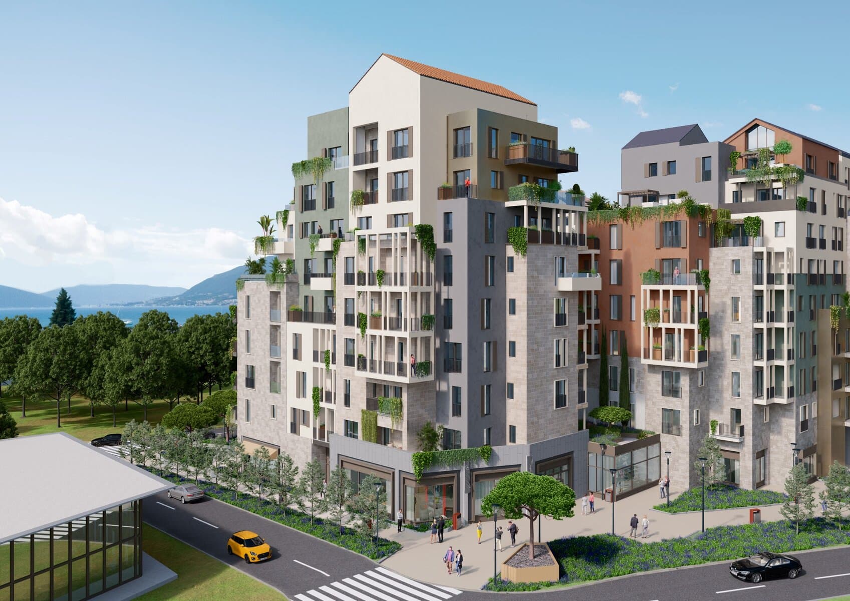 Boka Place Alba building 1bdr Daire, Tivat, Porto Montenegro