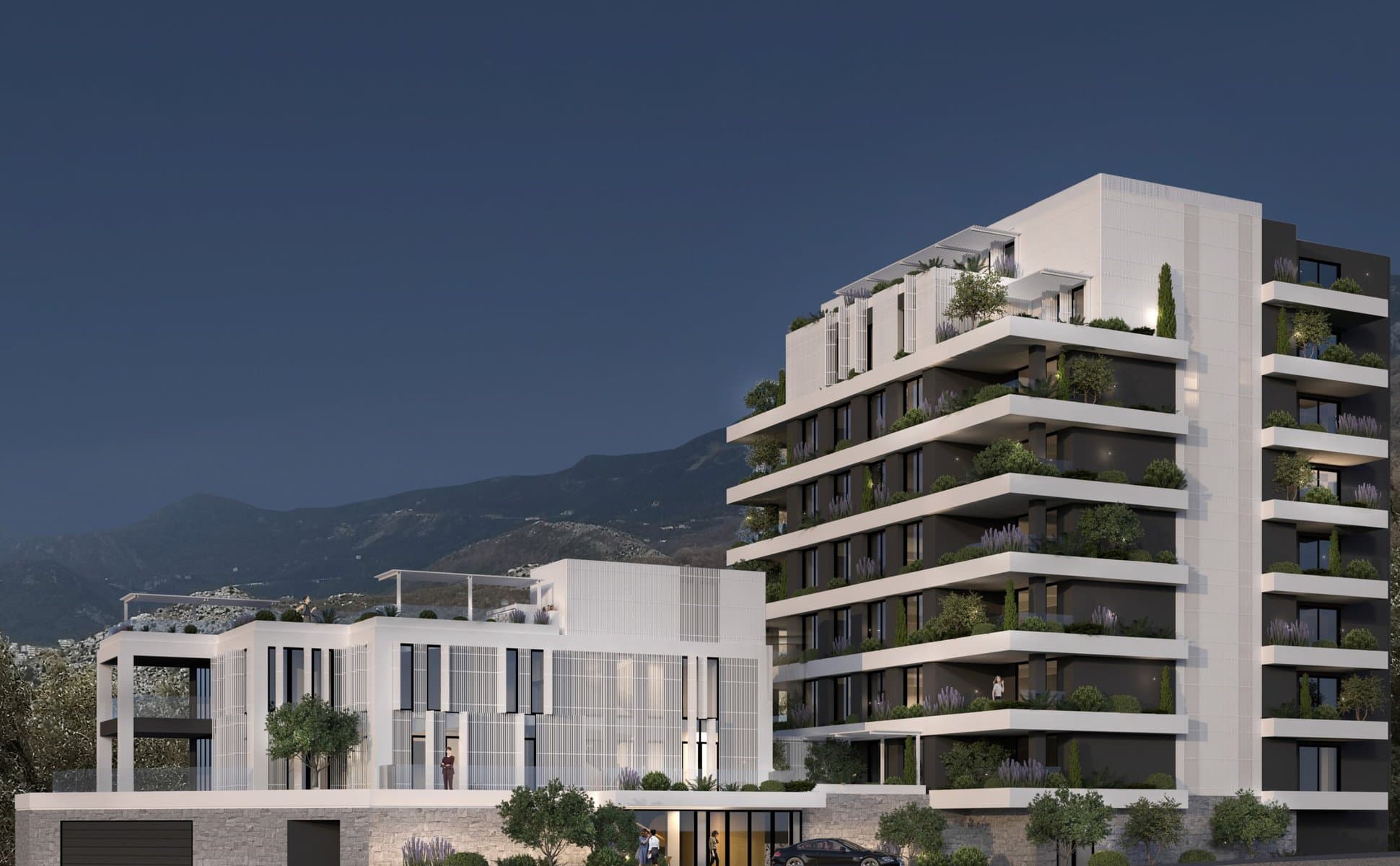 Alivia 3bdr Deniz Manzaralı Penthouse Daire, Budva, Sveti Stefan — 14 fotoğraftan 3.