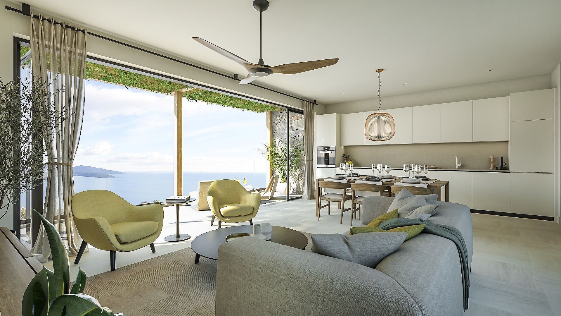 Новая 2bdr квартира на холмах Луштица Бэй, Тиват, залив Луштица