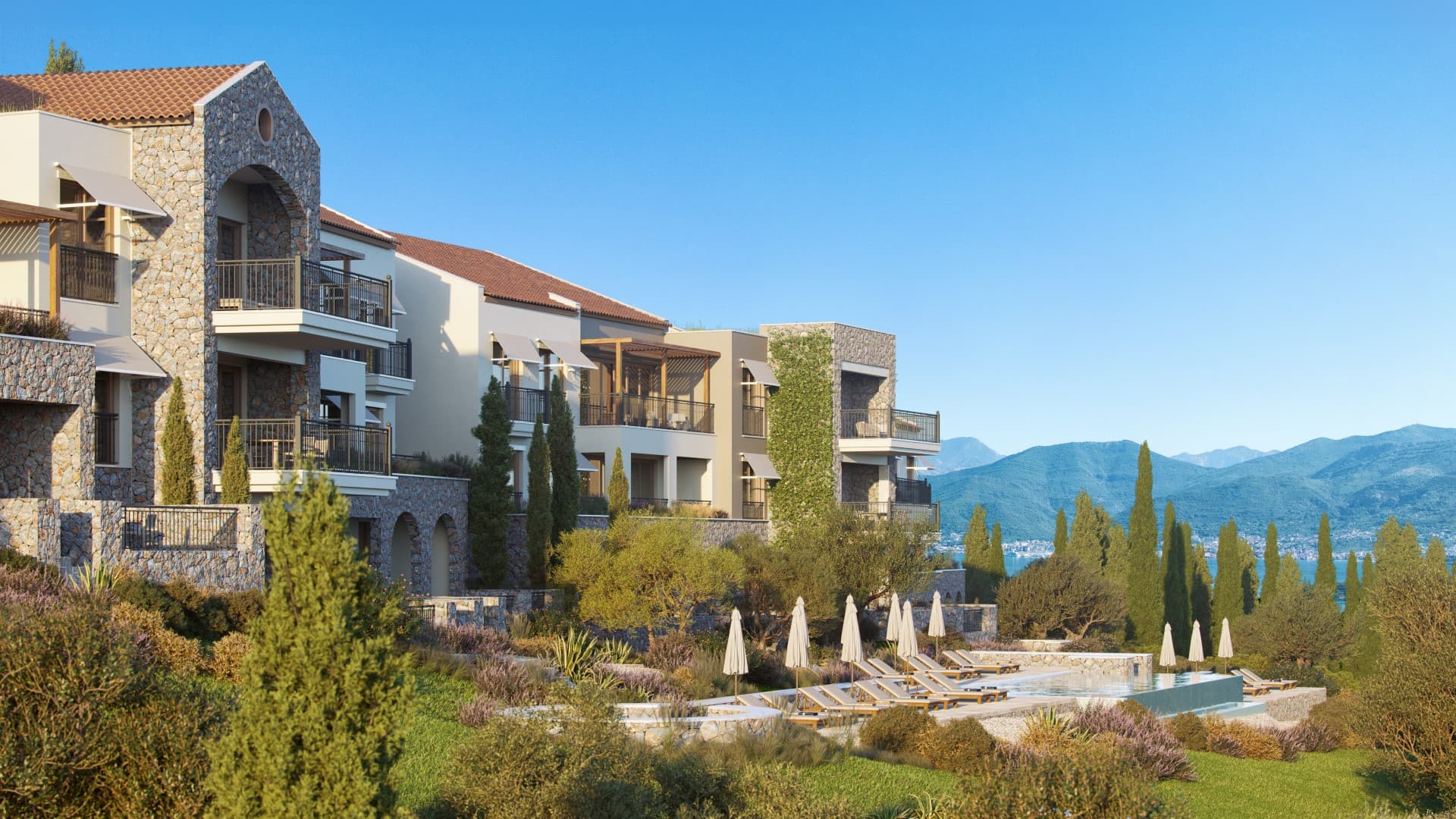 Botanika 2 yatak odalı Deniz Manzaralı Daire, Tivat, Lustica Bay — 13 fotoğraftan 1.