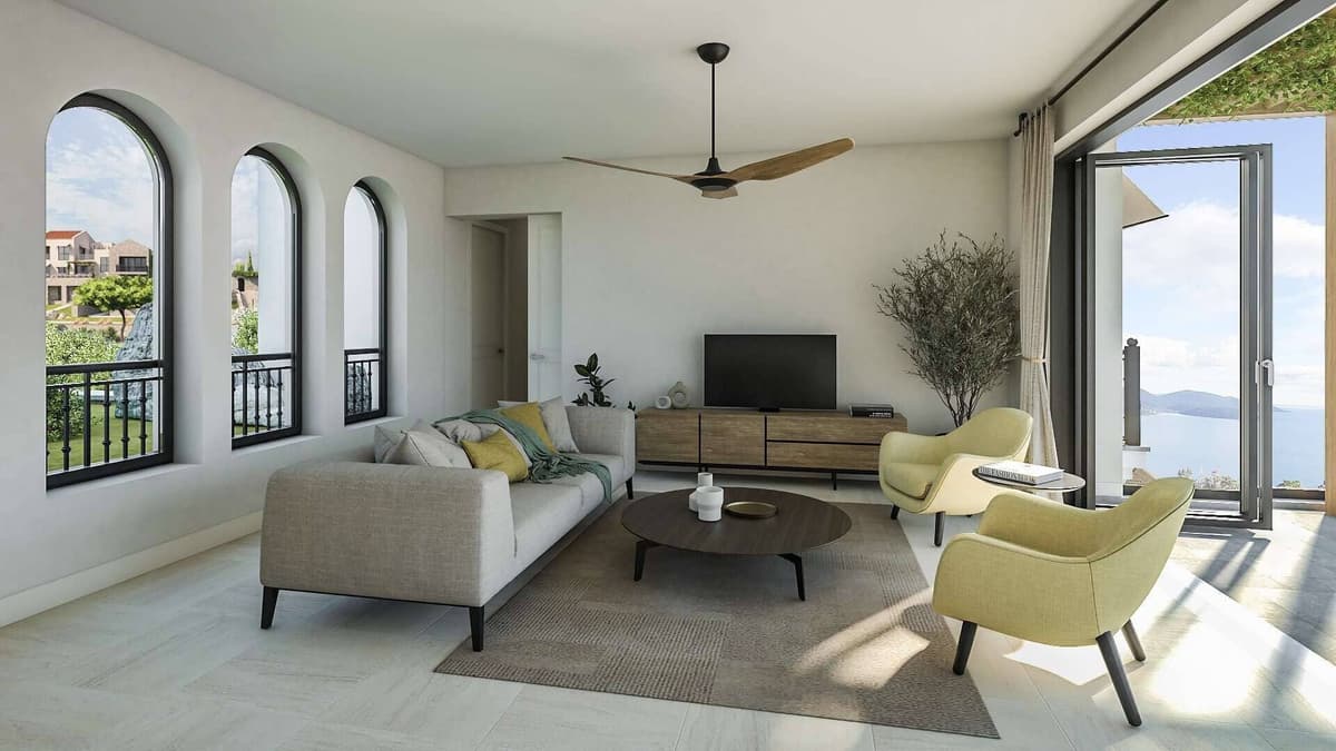 Botanika 2 yatak odalı Deniz Manzaralı Daire, Tivat, Lustica Bay — 13 fotoğraftan 3.