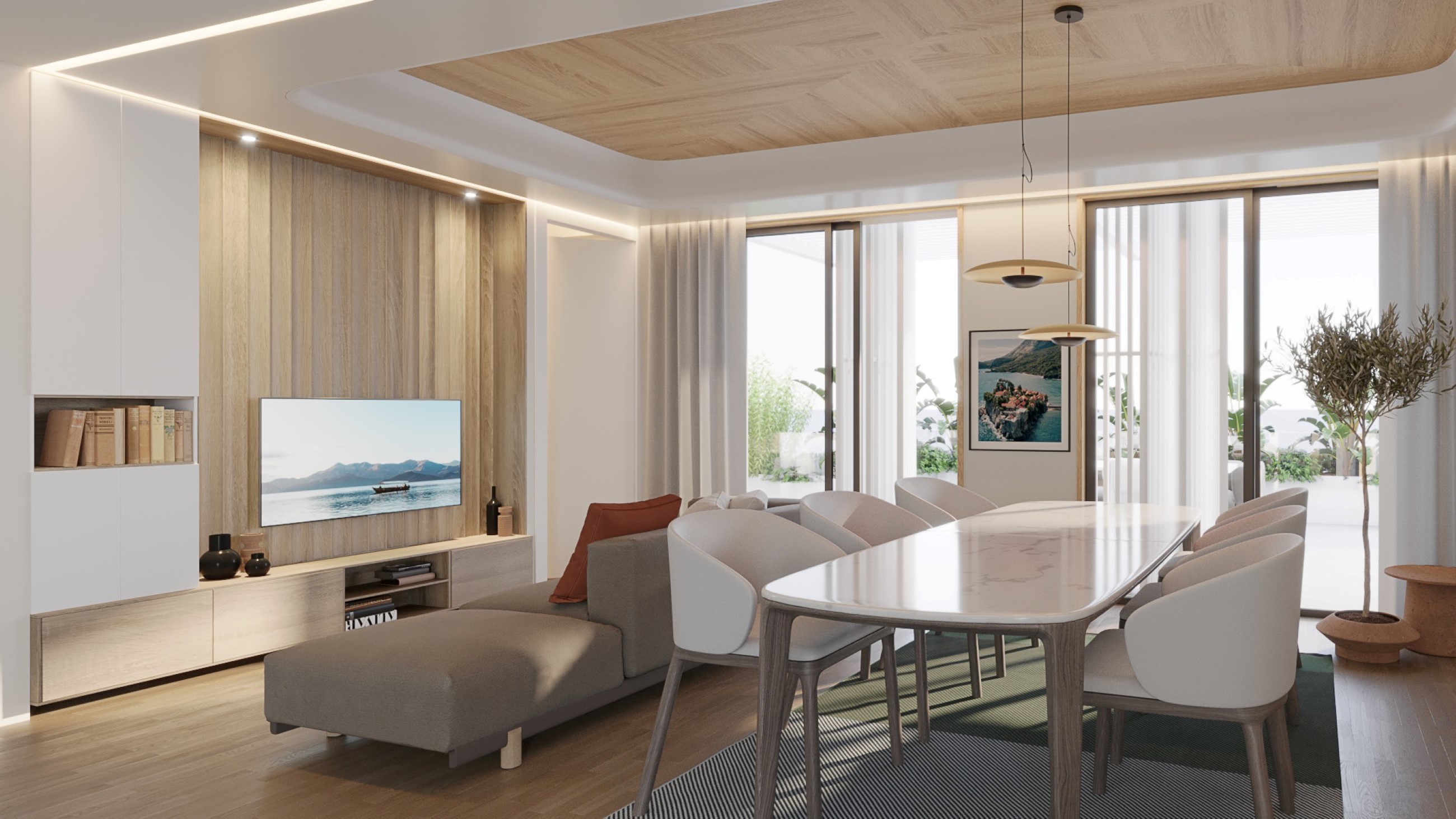 Mieszkanie 5 pokojów 157 m² Sveti Stefan, Czarnogóra
