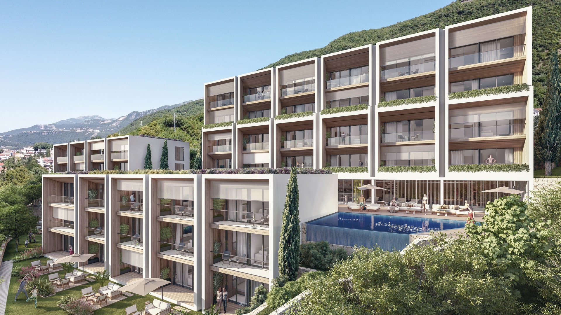 Квартира 2 комнаты 53 м² Кумбор, Черногория