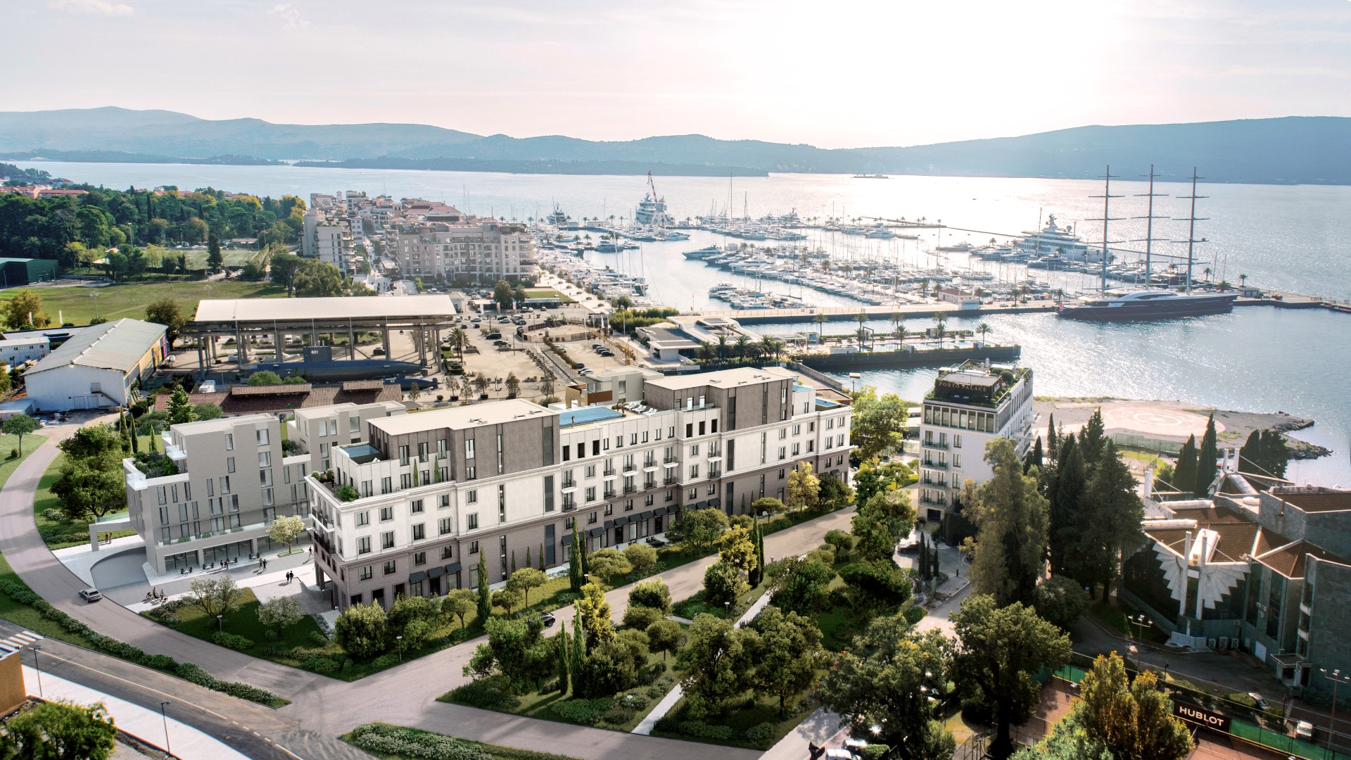 Luxurious one-bedroom apartment in a new residential and business complex near Porto Montenegro marina, Tivat.