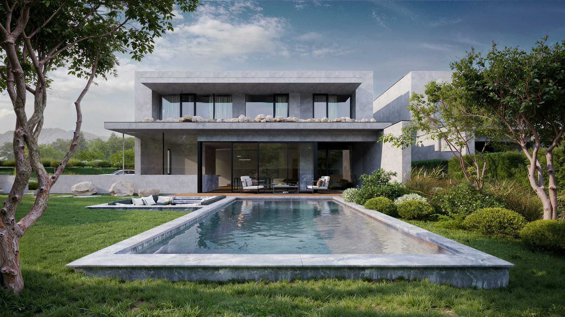 Luxurious three-bedroom villa with private pool in Gornja Gorica, Podgorica.