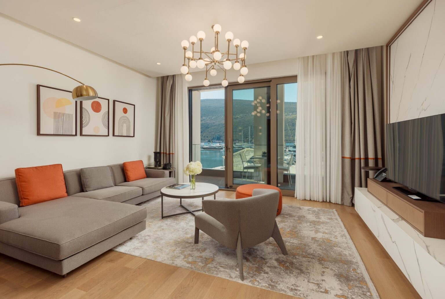 Furnished One Bedroom Marina View Apartment Portonovi