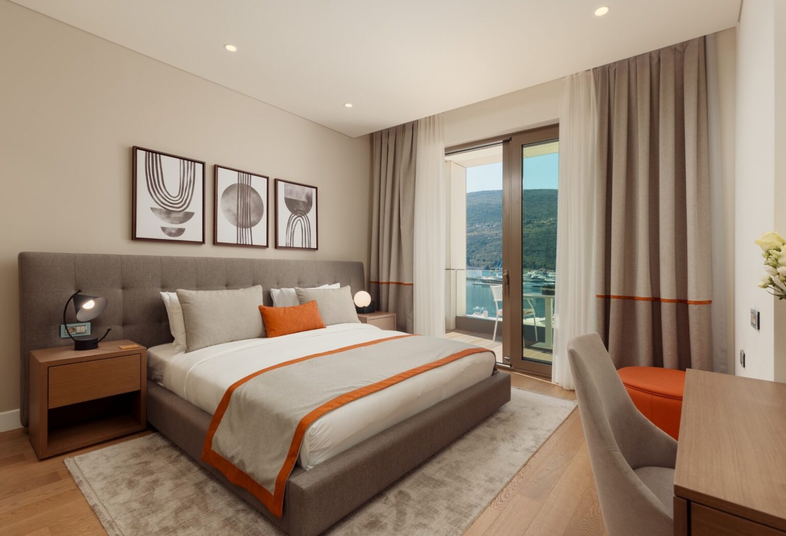 Furnished One Bedroom Marina View Apartment Portonovi