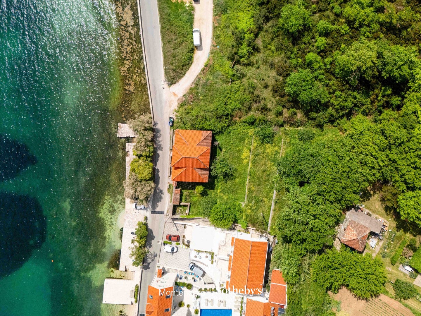 Waterfront stone palace for renovation, Prcanj