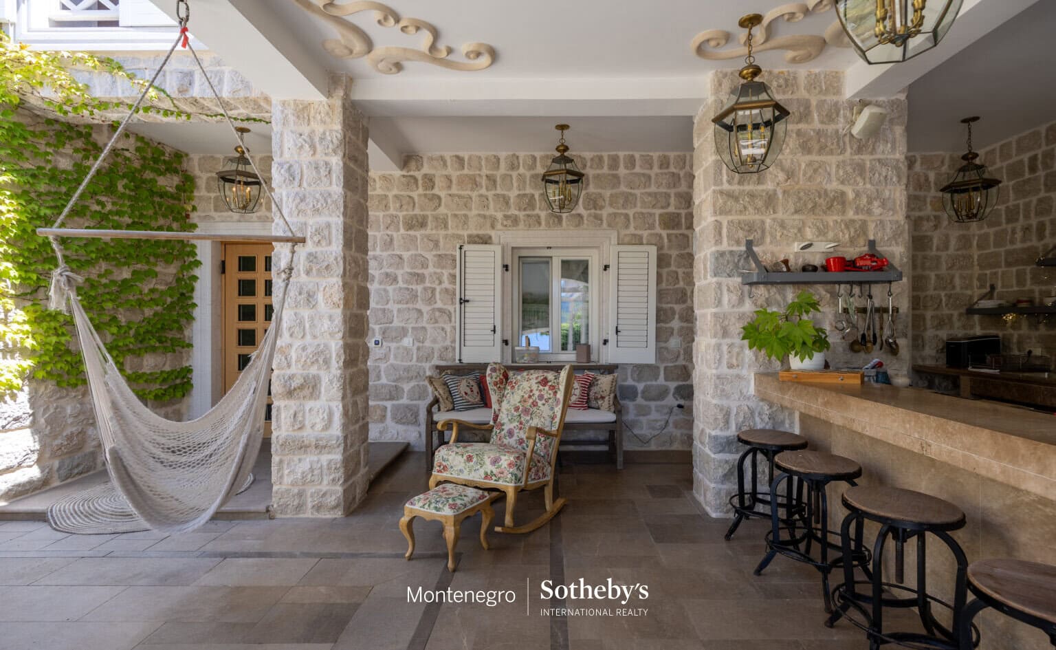Exclusive Waterfront Stone Villa for Rent in Dobrota