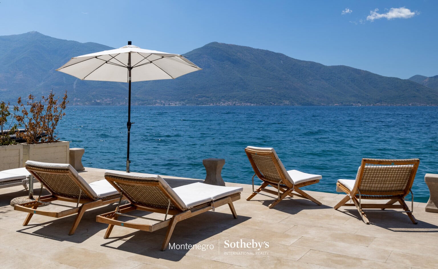 Exclusive Waterfront Stone Villa for Rent in Dobrota