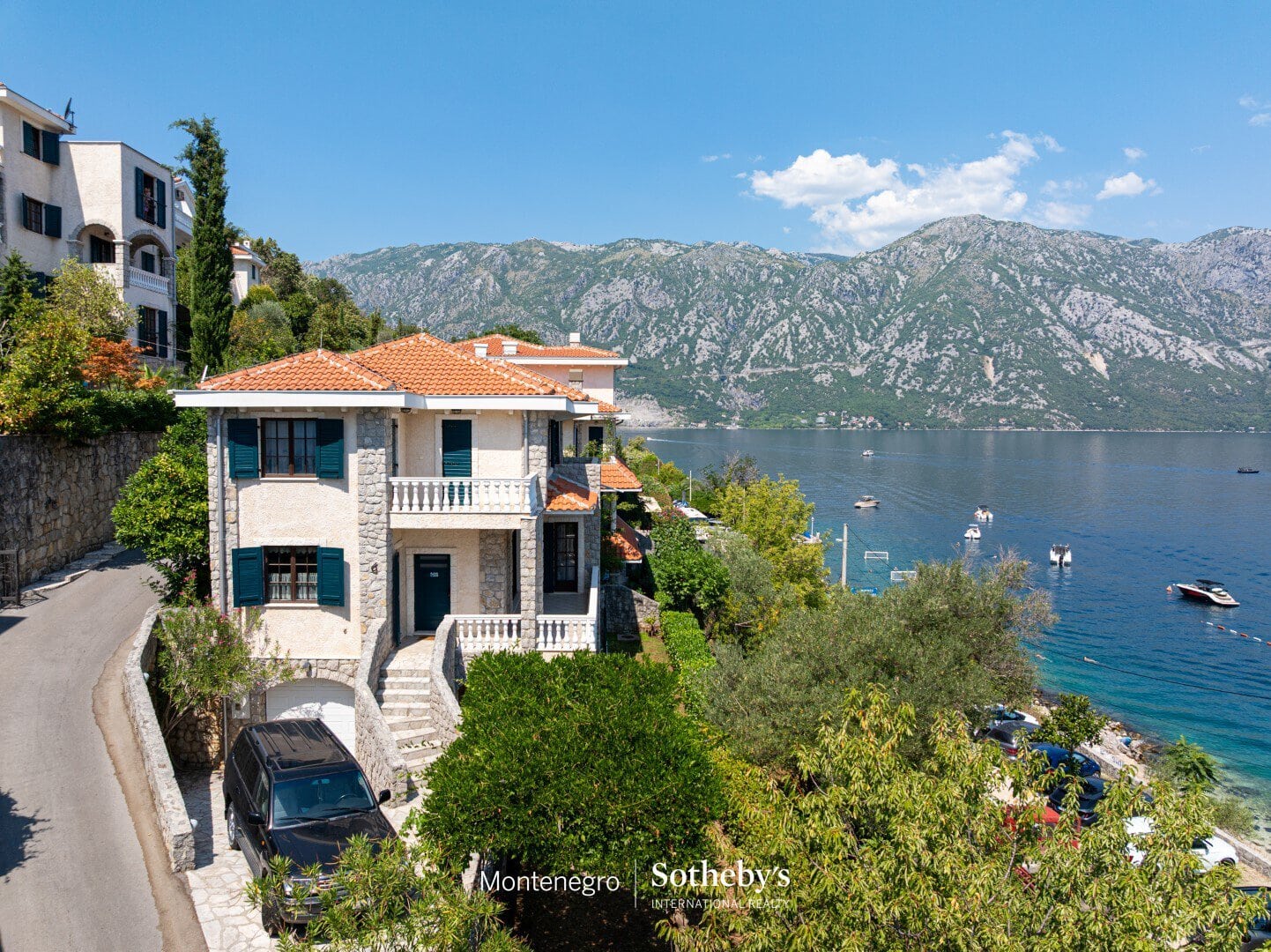 Villa Kostanjica in a waterfront closed-gate resort