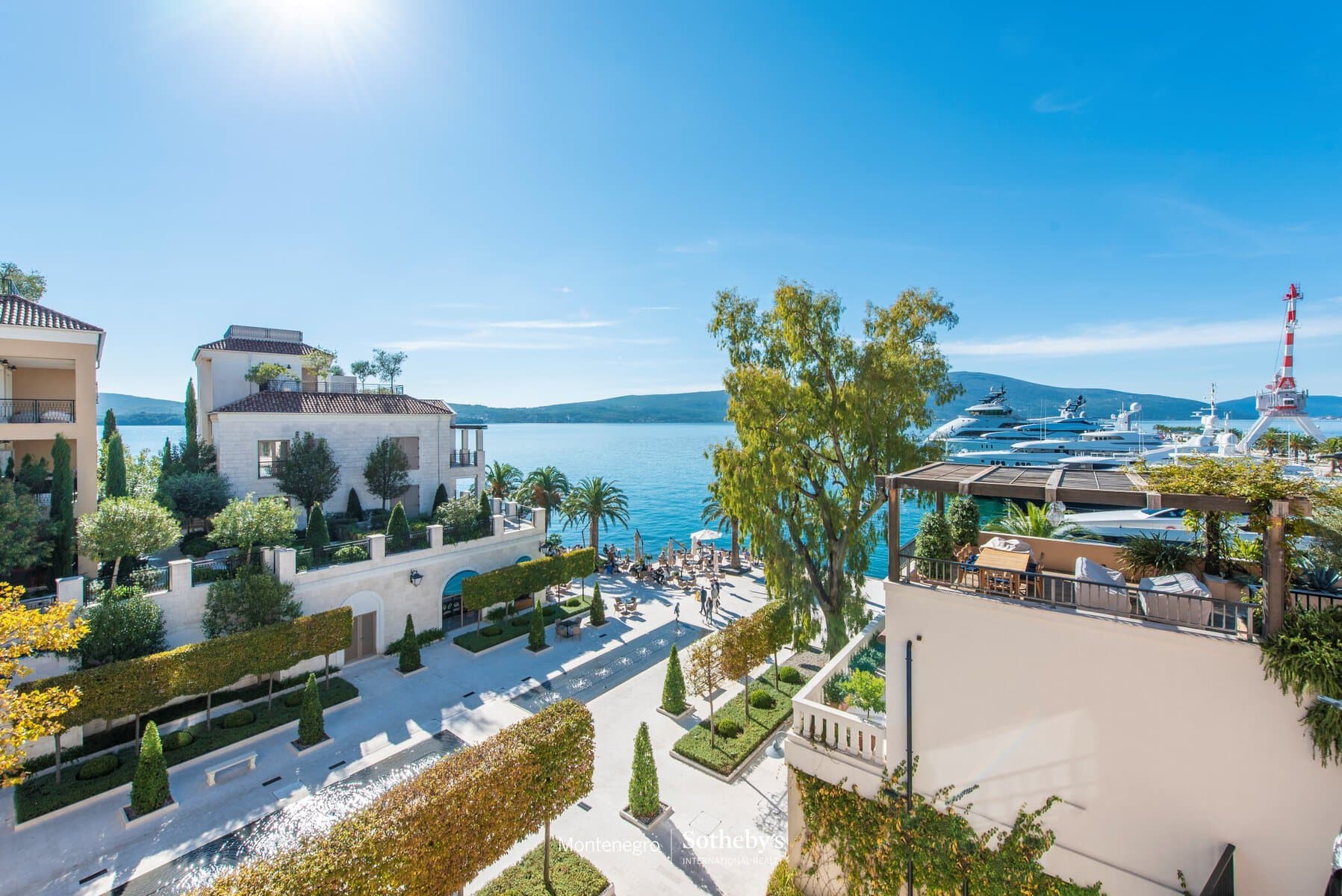 Luxury real estate Montenegro with waterfront view and modern amenities.